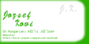 jozsef kovi business card